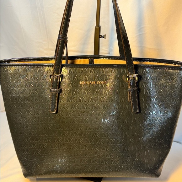 Michael Kors Navy Blue Structured Tote - Picture 2 of 7